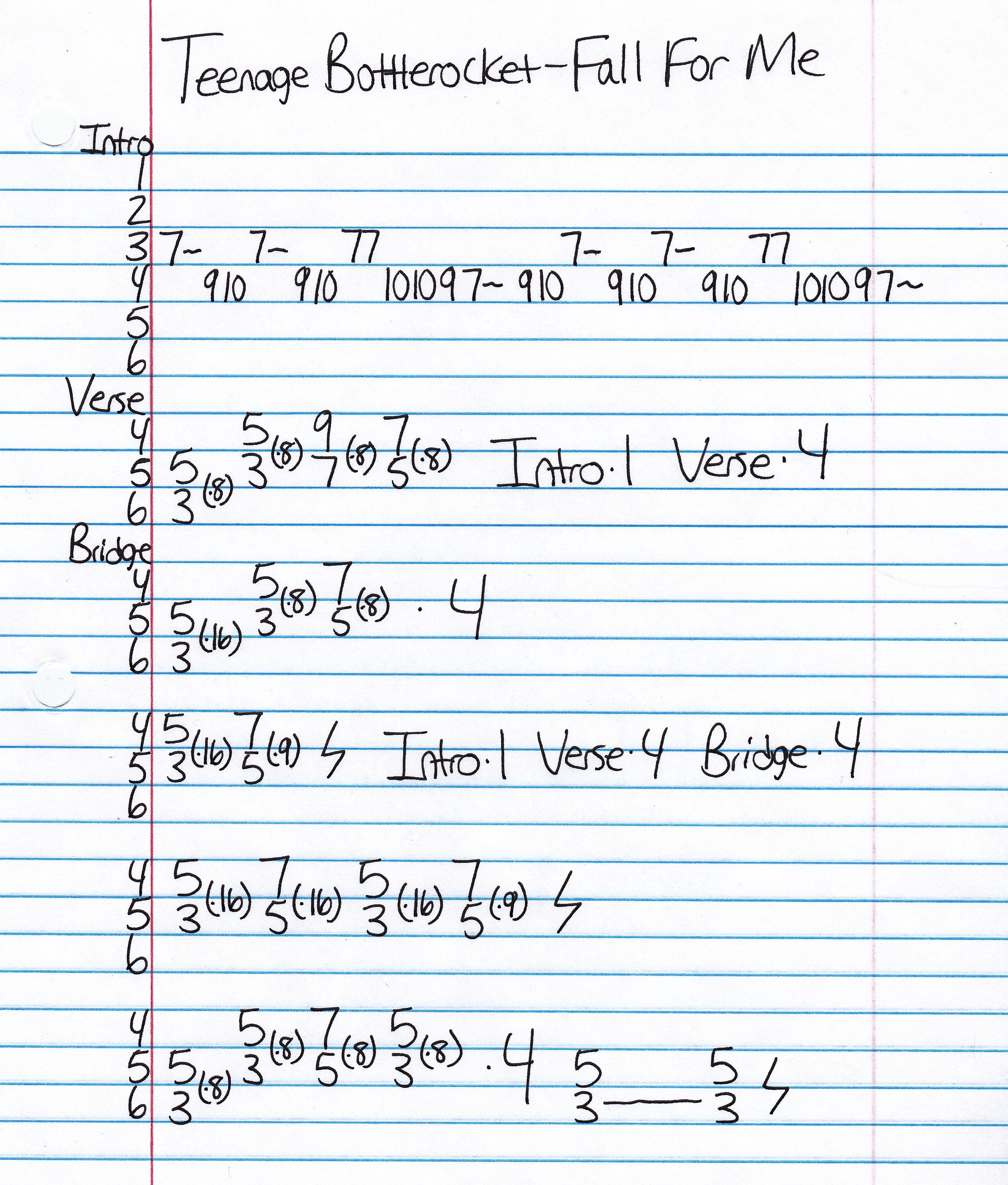 High quality guitar tab for Fall For Me by Teenage Bottlerocket off of the album Total. ***Complete and accurate guitar tab!***